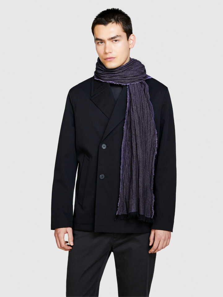 Yarn dyed scarf - null - Plum | Sisley image number 1